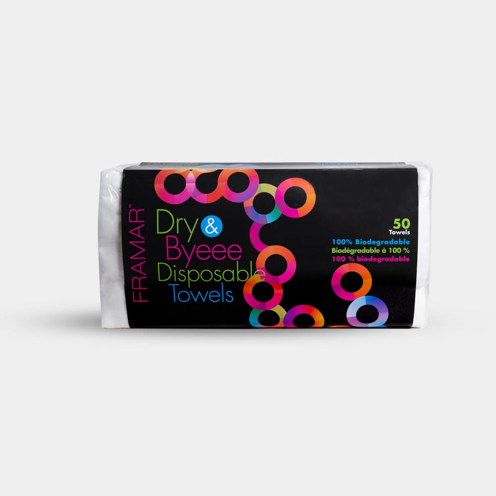 FRAMAR Disposable Towels for Salon, Hair Towels for Women, Salon Towels Bleach Safe White Spa Towels for Hair Drying Towel, Whit